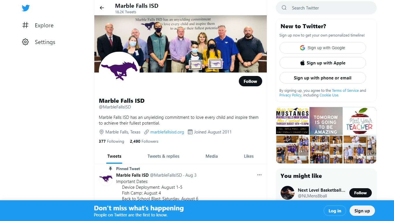 Marble Falls ISD (@MarbleFallsISD) / Twitter